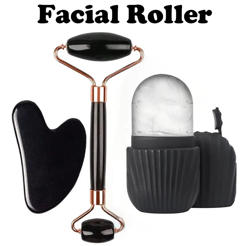 Ice Face Roller & Gua Sha Lifting Set - Image 1
