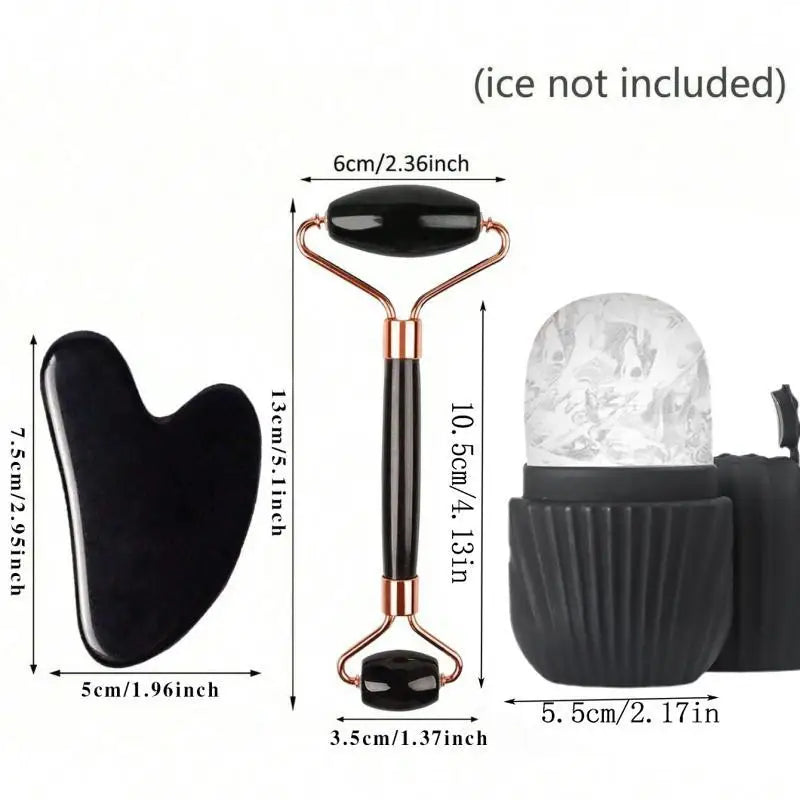 Ice Face Roller & Gua Sha Lifting Set - Image 4